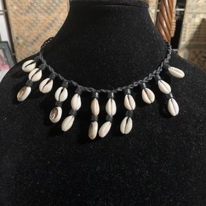 Black/White Cowry Shells Necklace